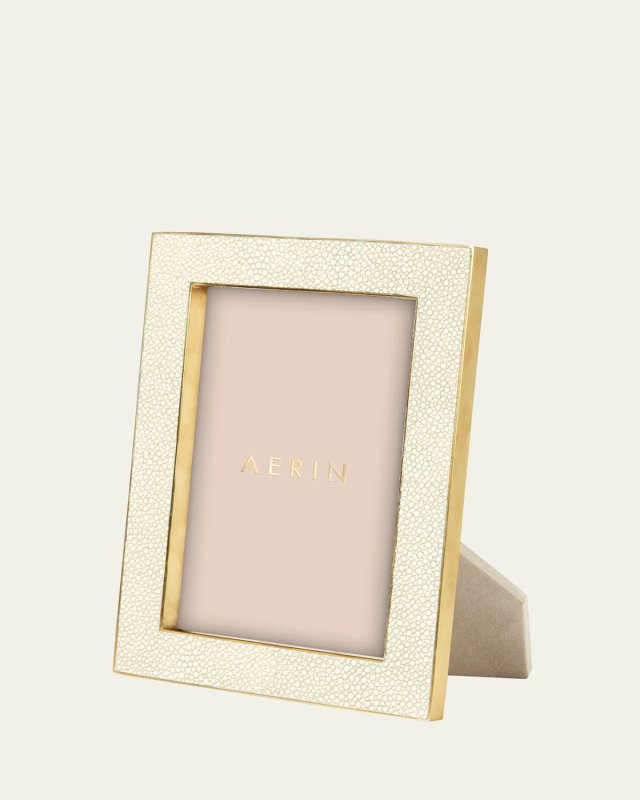 Cream Shagreen 5" x 7" Picture Frame